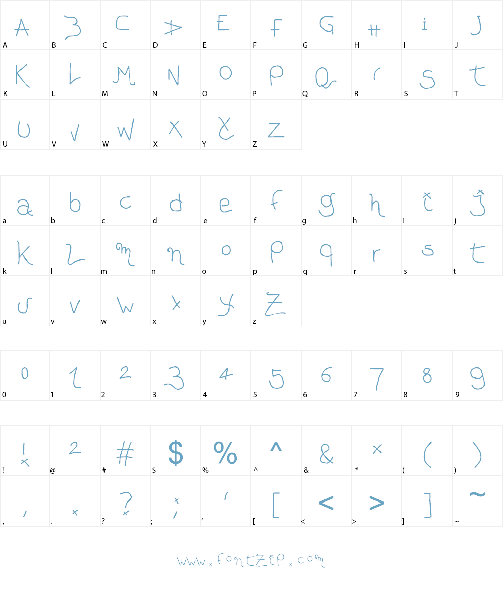 The MYStIc of the niGht Font Character